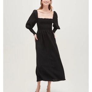 Hill House Black Long Sleeve Dress